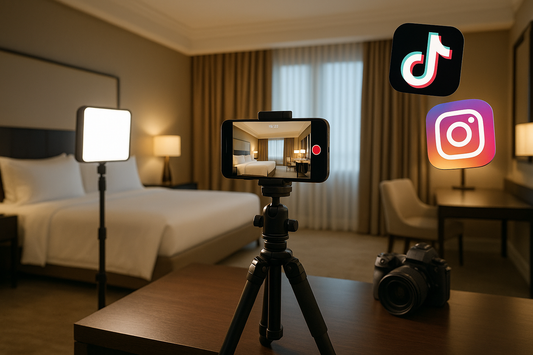 Professional hotel marketing campaign visualization